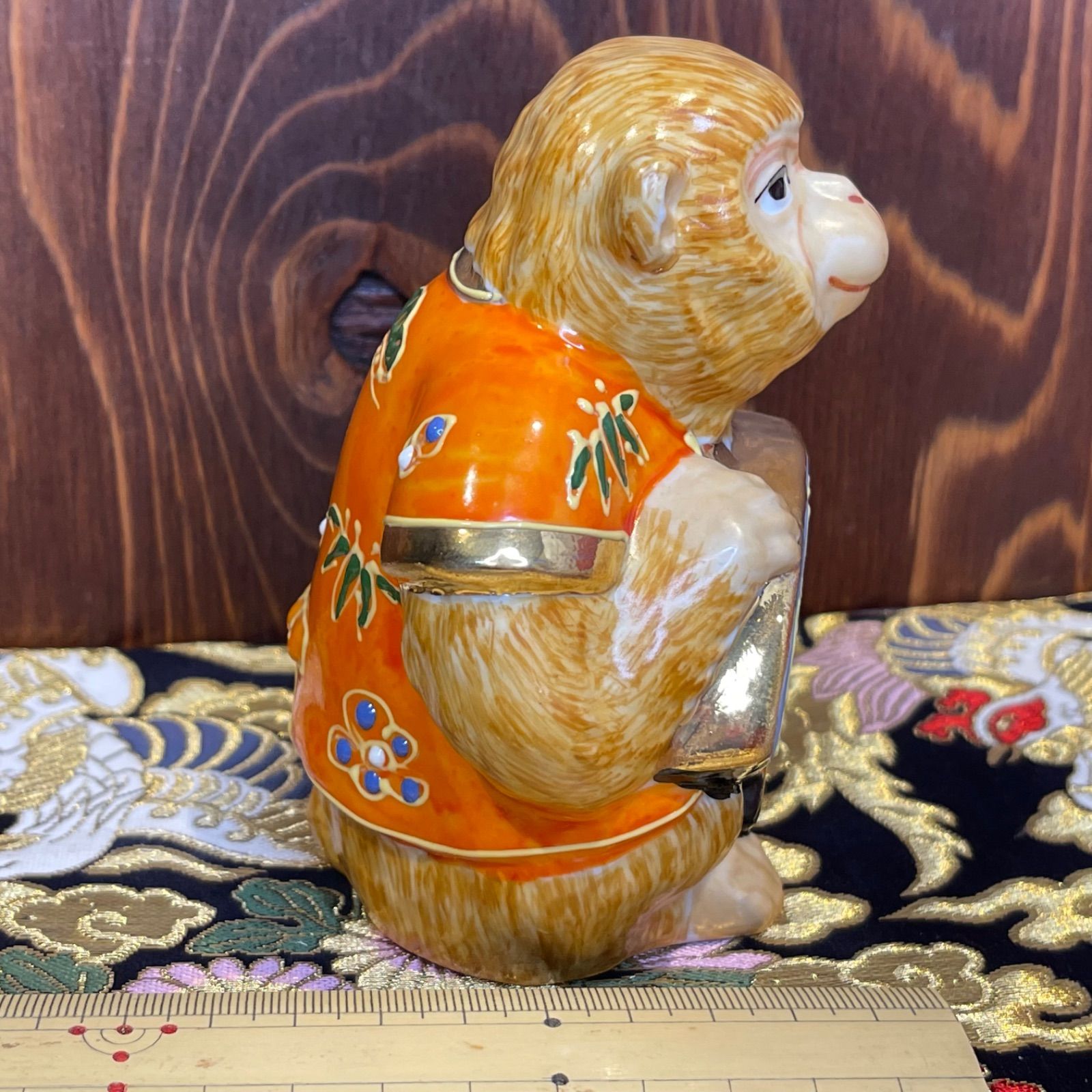限定品【九谷焼】【魔除け 厄除け】さるの置物 赤富士 干支 猿