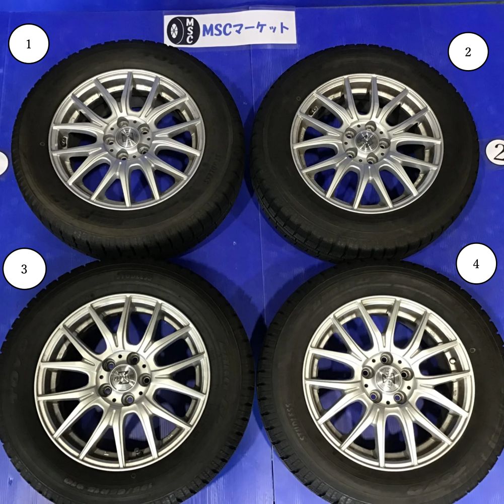 中古】 16インチ スタッドレスタイヤ・アルミホイール 6.5J +38
