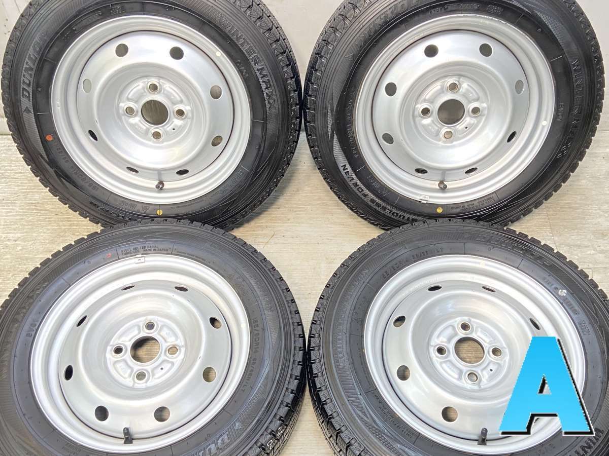 155/80R14 88/86LT nダンロップ ウィンターマックス SV01 n　 TOPY E45 n14x5.0  100-4穴 n中古タイヤ スタッドレスタイヤ ホイールセット 4本セットn w14240928035