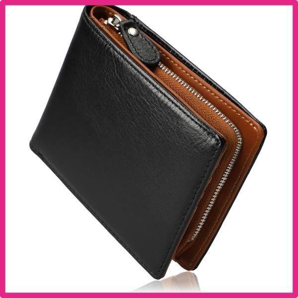 Color:black [グレヴィオ] 一流の職人が作る カードが18枚入る本革財布 YKKファスナー ギフトBOX入り プレゼント 大容量 財布 メンズ 2つ折り 二つ折り財布 父の日 メンズ財布 小さい 財布 クリスマス