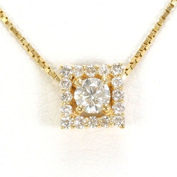 K10YG ネックレス necklace ダイヤ 0.19 総重量約1.2g 約40cm