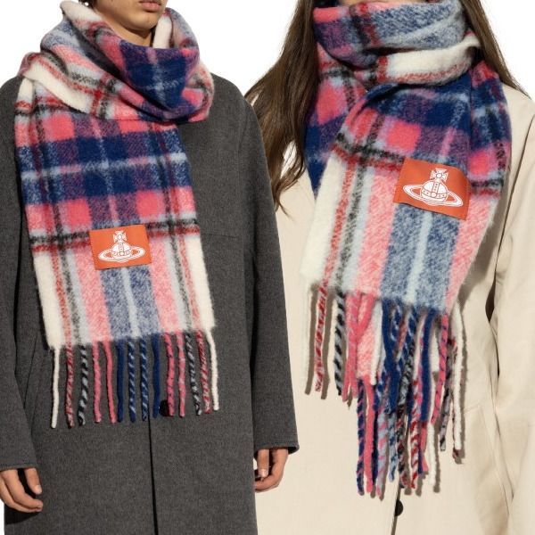 Vivienne Westwood ヴィヴィアン・ウエストウッド マフラー スカーフ アルパカ タータンチェック レッド イタリー製 2025AW 8013014F-W01BM H401 ギフト プレゼント クリスマス Vivienne Westwood ヴィヴィアン・ウエストウッド マフラー スカーフ