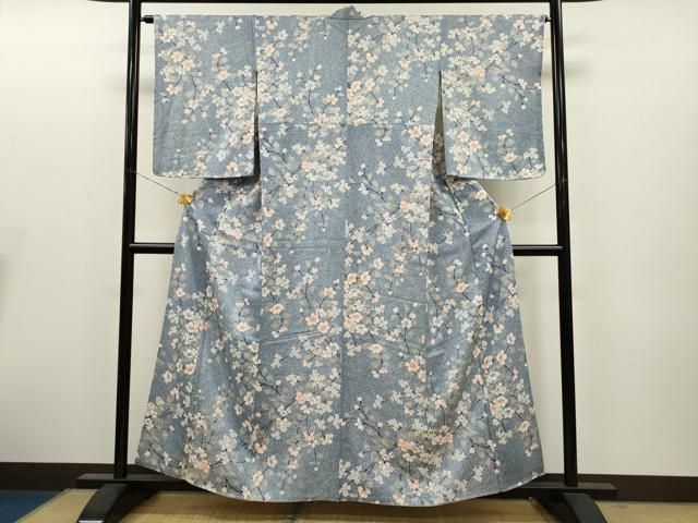 平和屋着物○上質な紬 格子吉祥文 正絹 逸品 CAAU1943yc （楽天市場  