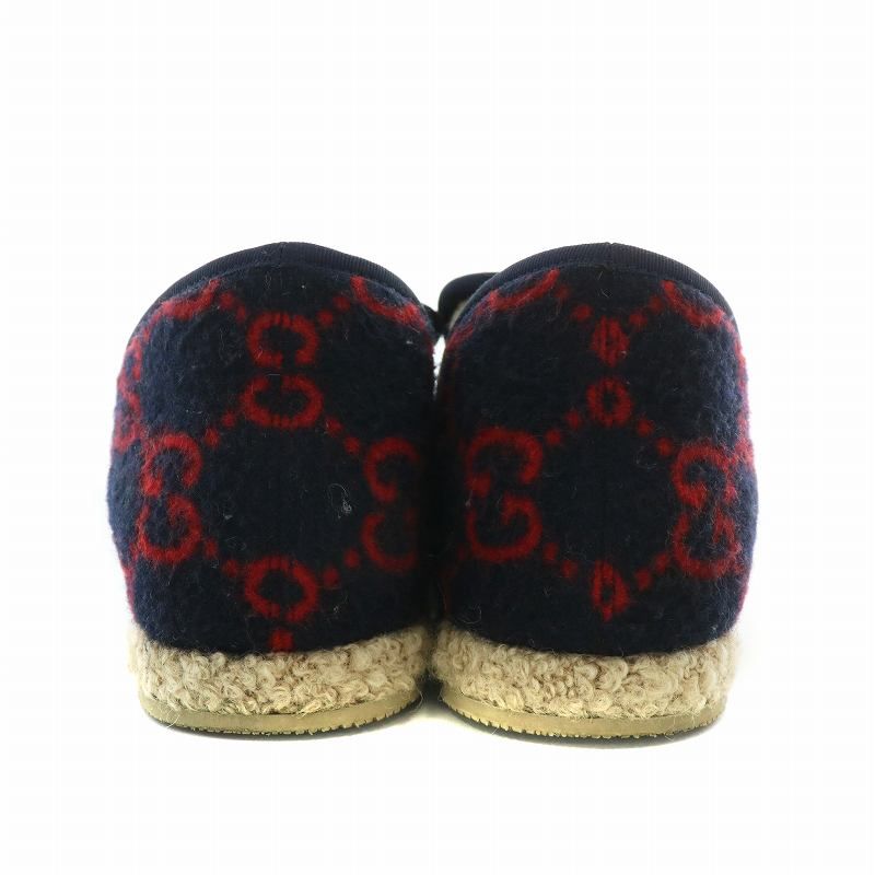 GUCCI グッチ　ホースビット　スリッポン　ローファー　ウール　GG柄 グッチ GUCCI スリッポン ローファー ウール ボア GG柄 総柄