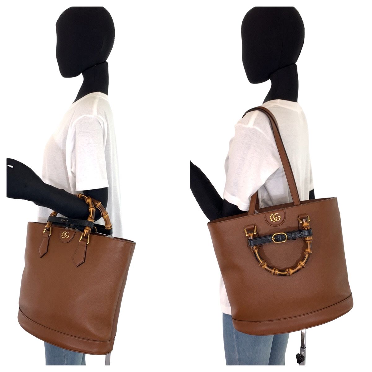 美品❣️GUCCI グッチ トートバッグ ダイアナ バンブー キャメル A4 Yahoo!オークション -「バッグ ダイアナ」(グッチ) (く)の落札