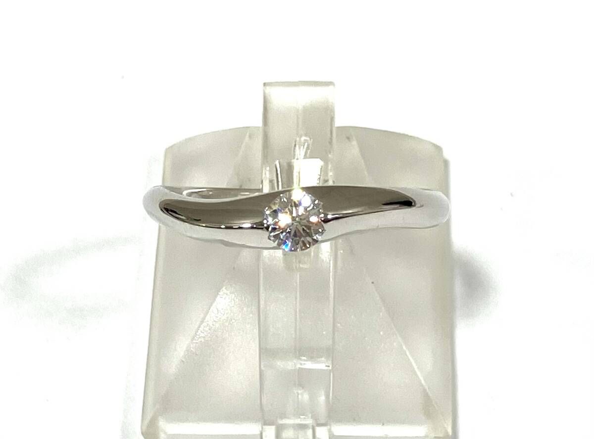 きらめくダイヤ NINA RICCI Pt900 D0.27ct ＃20 5.7g ニナリッチ プラチナ リング ブランドアクセサリー
