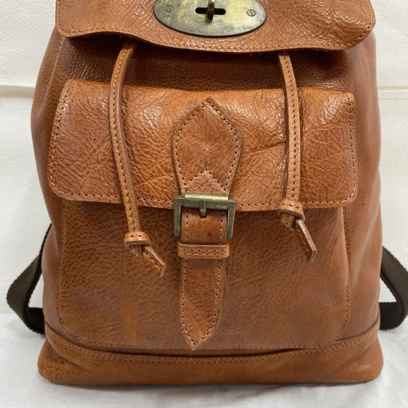 希少 MULBERRY マルベリー リュック オールレザー 大容量 キャメル