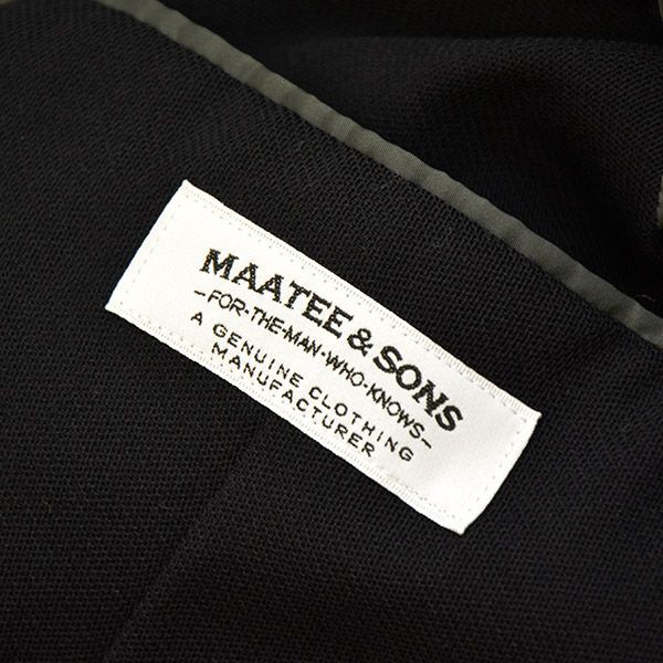 10/29値下げ】 MAATEE＆SONS マーティアンドサンズ 4B JACKET BIGGER