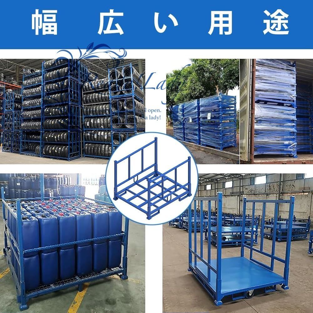 物流パレット 収納ラック 折りたたみ式 鋼製 耐荷重 積み重ね 防カビ 防腐 滑り止め 高さ調整 通気性 業務用 倉庫 工場 スーパーマーケット 大型 保管用品 コンテナ 150 150 150cm NOITHATQUANGTHANH_NET