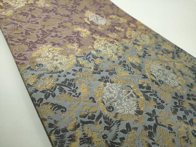 平和屋着物 六通柄袋帯 唐織 更紗花文 金銀糸 正絹 DAAX4569ps