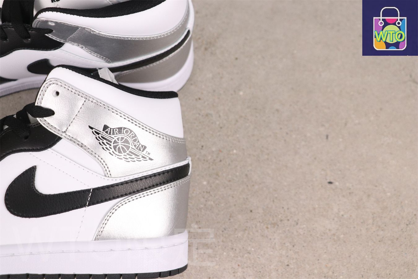 ジョーダン1代ミッドカットシリーズ ミッドカットブラックシルバー