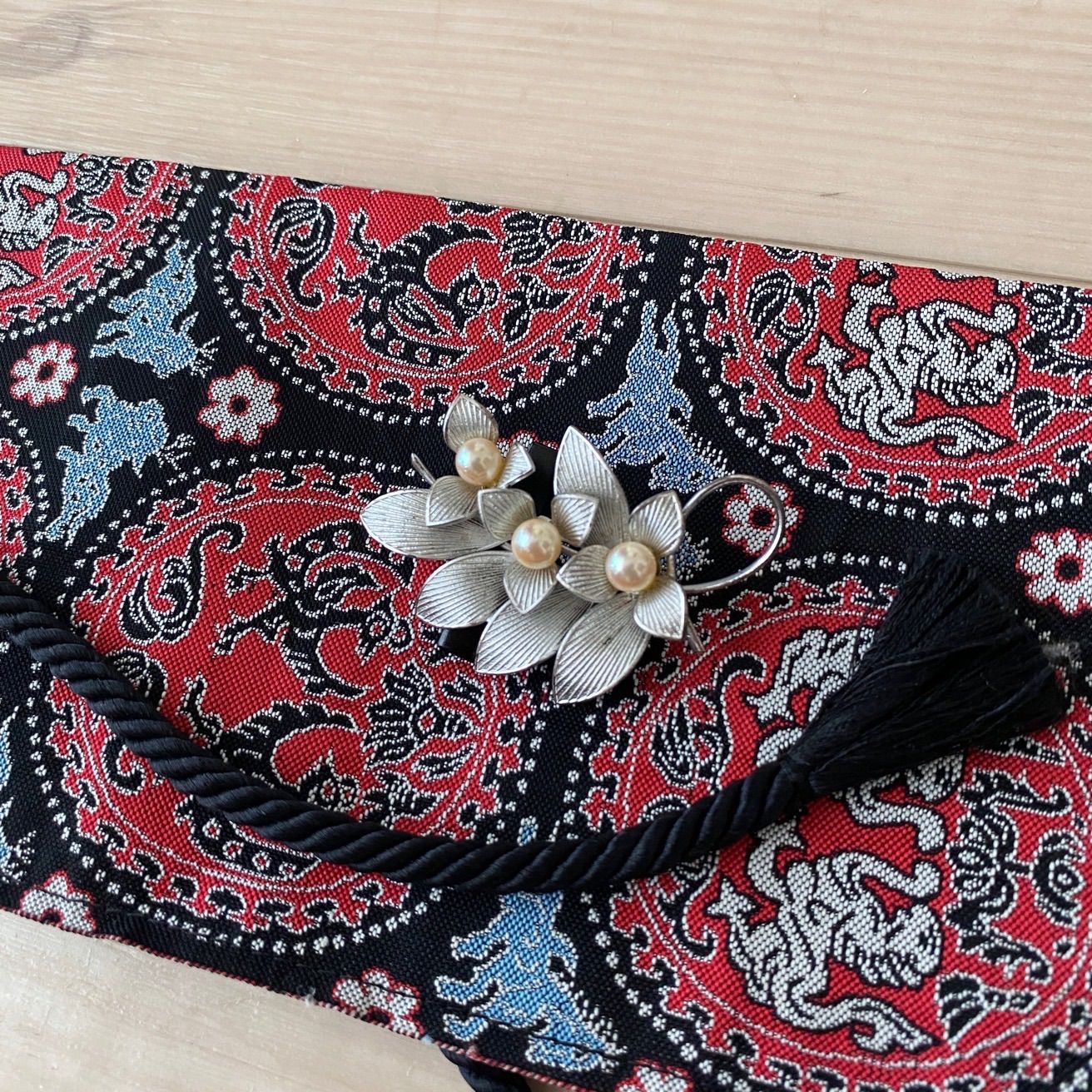 展示品　◇着物リメイク◇  セットアップ　えんじ色　ベルト付き　1点もの 1673497170.jpeg?1663051365