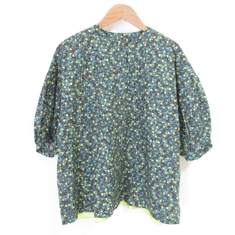 Drawer - ドゥロワー　ブラウス　美品 美品 Drawer ドゥロワー フラワープリント パフスリーブブラウス