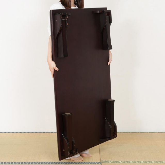 折脚和風座卓１２０７５紫檀色