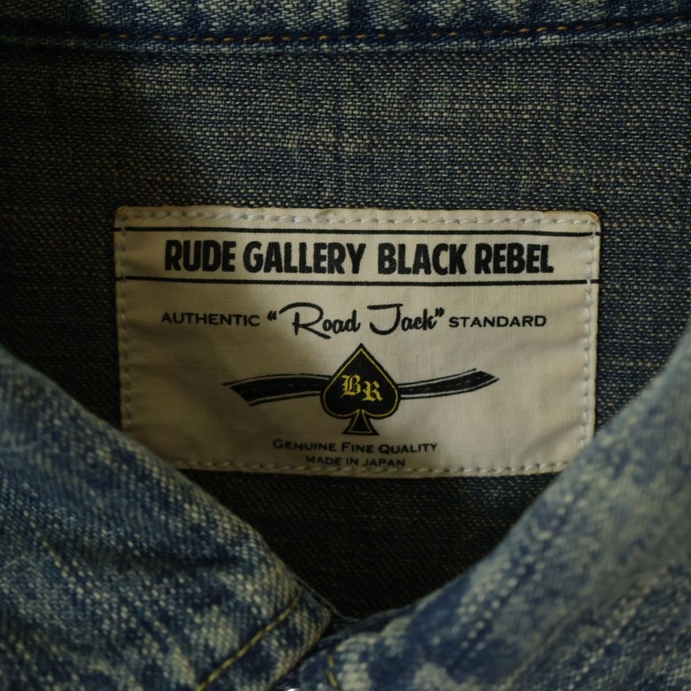 RUDE GALLERYルードギャラリー デニムシャツ L RUDE GALLERY BLACK REBEL (ルードギャラリーブラックレーベル