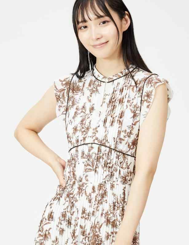 スナイデル プリントプリーツワンピ