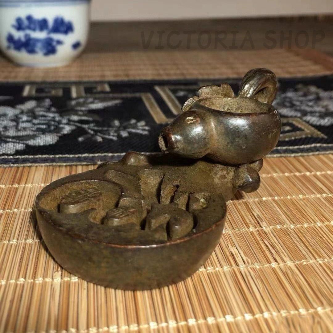 銅制 瓢?福字倒流香炉 時来運転香炉 茶道禅意 装飾品 工芸品