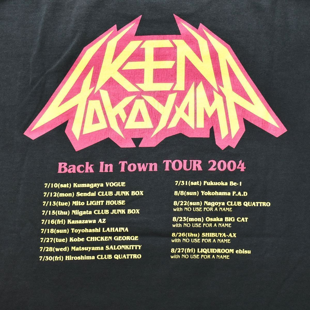 00sヴィンテージ Ken Yokoyama 2004 ツアー Tシャツ S 黒 anvil