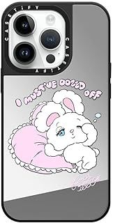 CASETiFY ミラー iPhone 14 Pro ケース 1.5mからの落下試験をクリア|MagSafe に対応 - Awakening of QT - シルバー ブラックバンパー