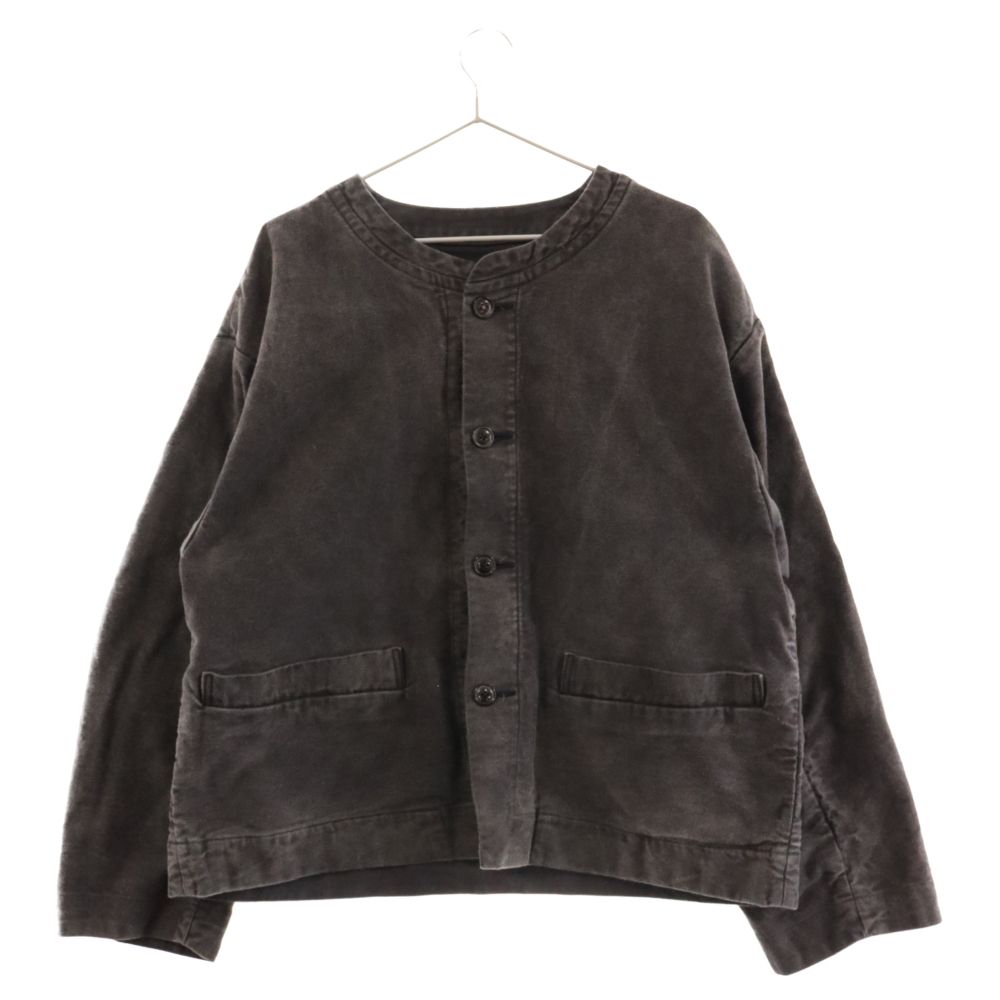 Porter Classic (ポータークラシック) MOLESKIN NO-COLLAR JACKET モールスキンノーカラージャケット ブラック