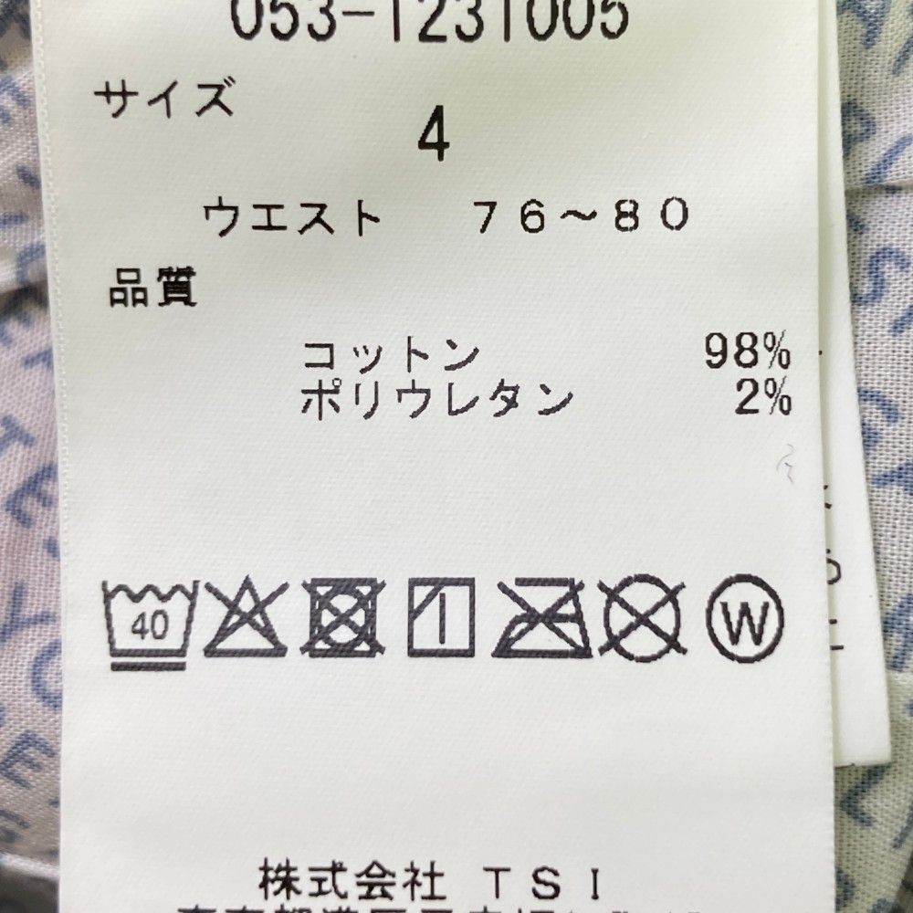 サイズ：4 PEARLY GATES パーリーゲイツ ストレッチパンツ ロゴ