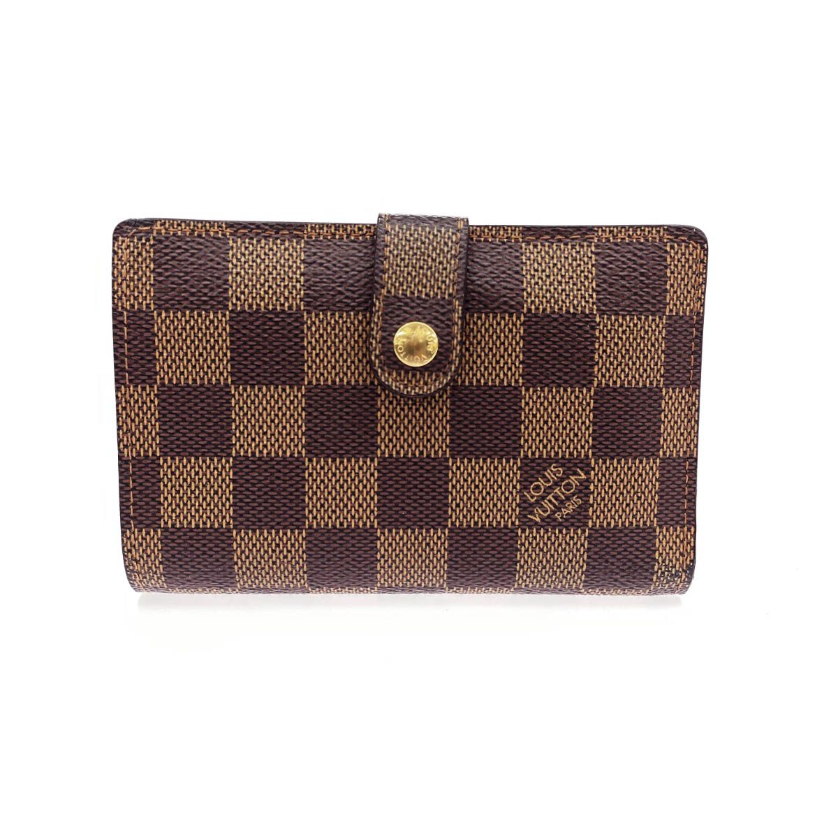 LOUIS VUITTON ルイヴィトン ポルトモネビエヴィエノワ ダミエ エベヌ 二つ折り 財布 N61664 CA0046 ブラウン レディース 240001140317