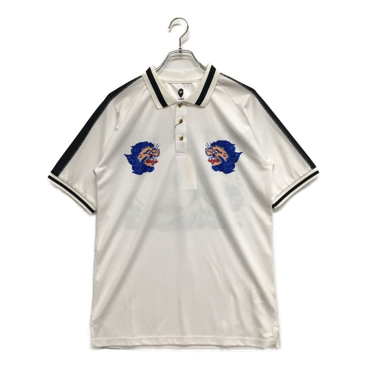 未使用品 メンズ ヴィ・トゥエルヴ V12 半袖ポロシャツ M 白 ホワイト  