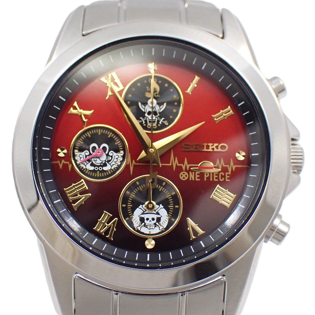 ♥品 SEIKO セイコー ワンピース FILM RED 2000本 モデル クロノグラフ クォーツ メンズ 腕時計 7T92-HCR0 いおき質店