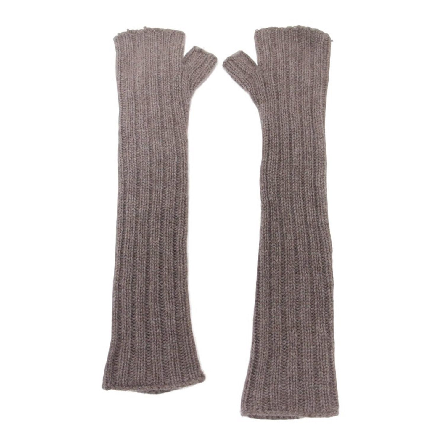 美品】WILLIAM BRUNTON / カシミア リブ プレーングローブ グレー リブ