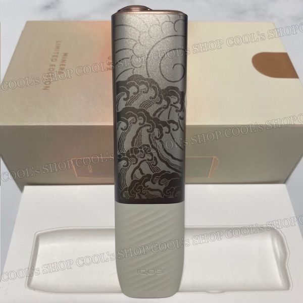 波 和柄 両面 加工 iQOS ILUMA i ONE アイコス イルマ i ワン ミネラ MINERA ゴールド 金 太陽 色 和彫り オリジナル カスタム