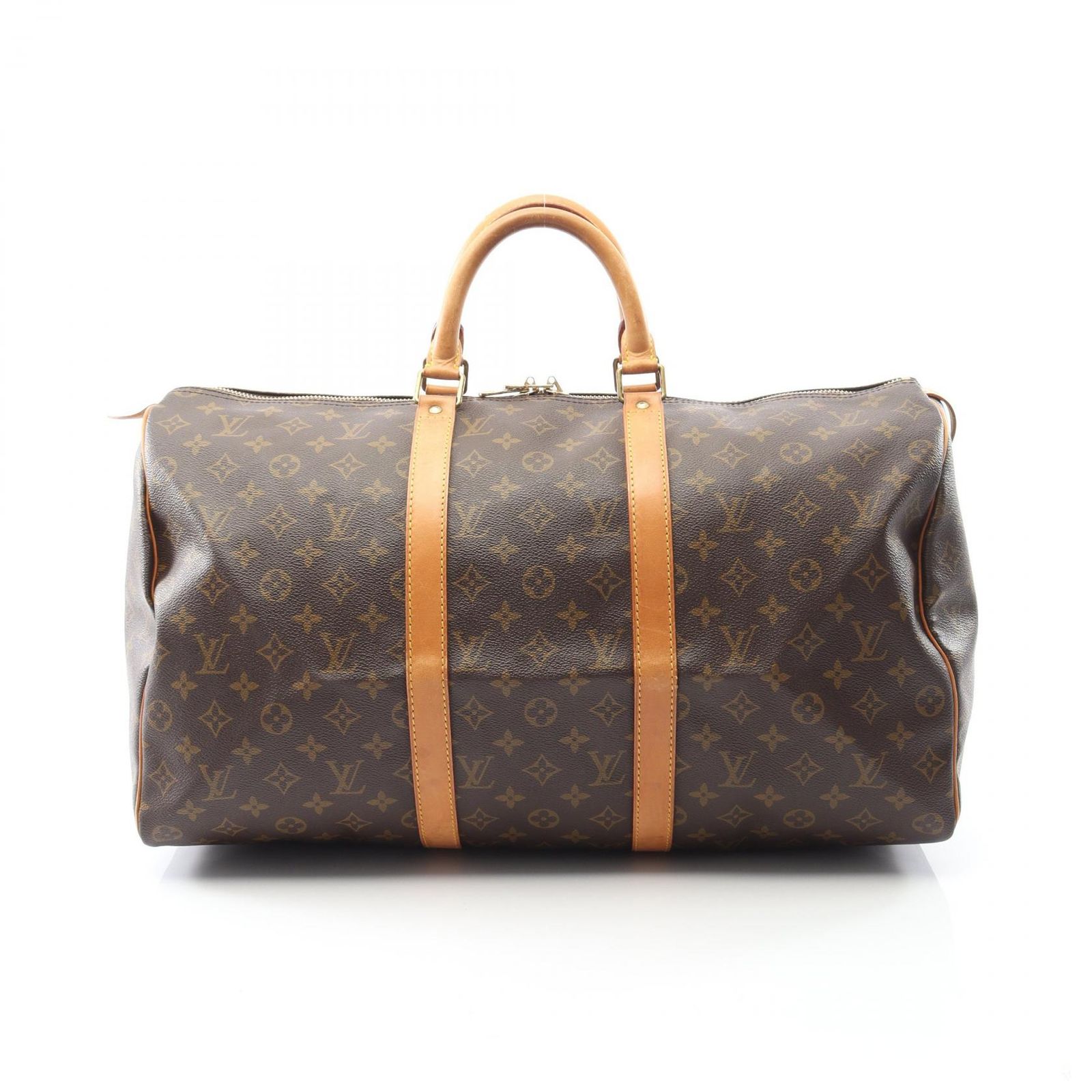 ルイ ヴィトン LOUIS VUITTON ボストンバッグ キーポル50 M41426 PVCコーティングキャンバス レザー キーポル50 ユニセックス Used B