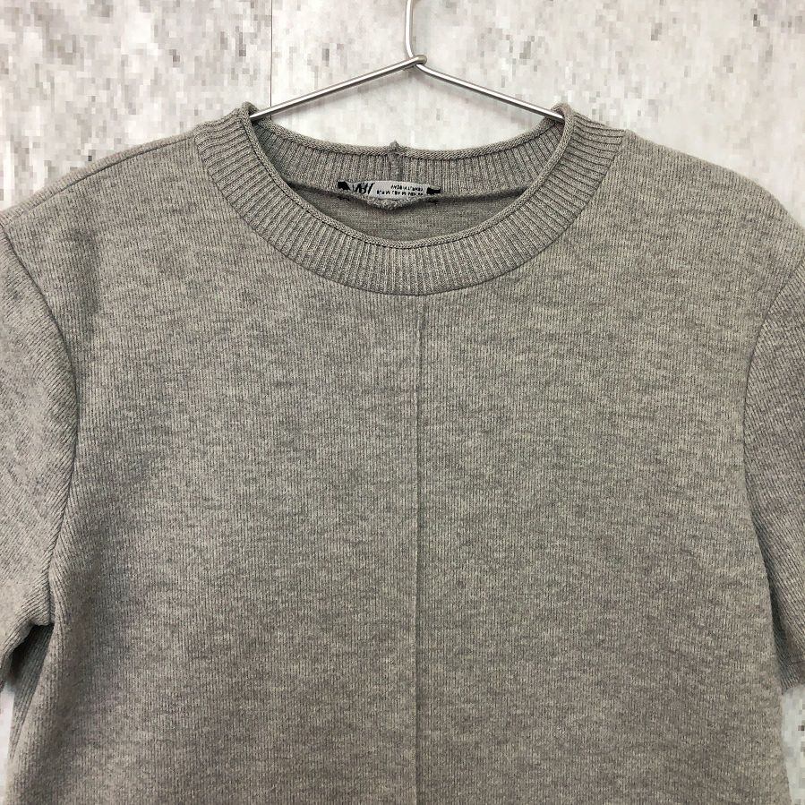 ZARA ザラ ショート ソフト ワンピース ライトグレー Mサイズ 〇
