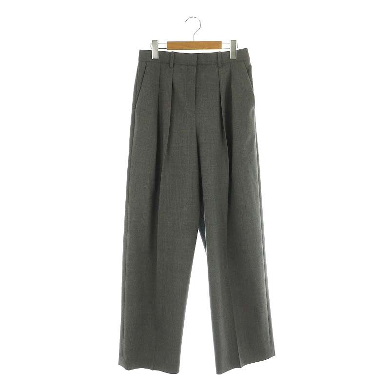 セオリー Theory 23SS Tailor DBL Pleat Pant GH タックパンツ ワイドパンツ スラックス 2 グレー /ES □OS  - メルカリ