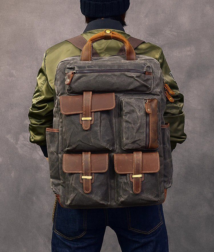 メンズ オイルワックスキャンバス