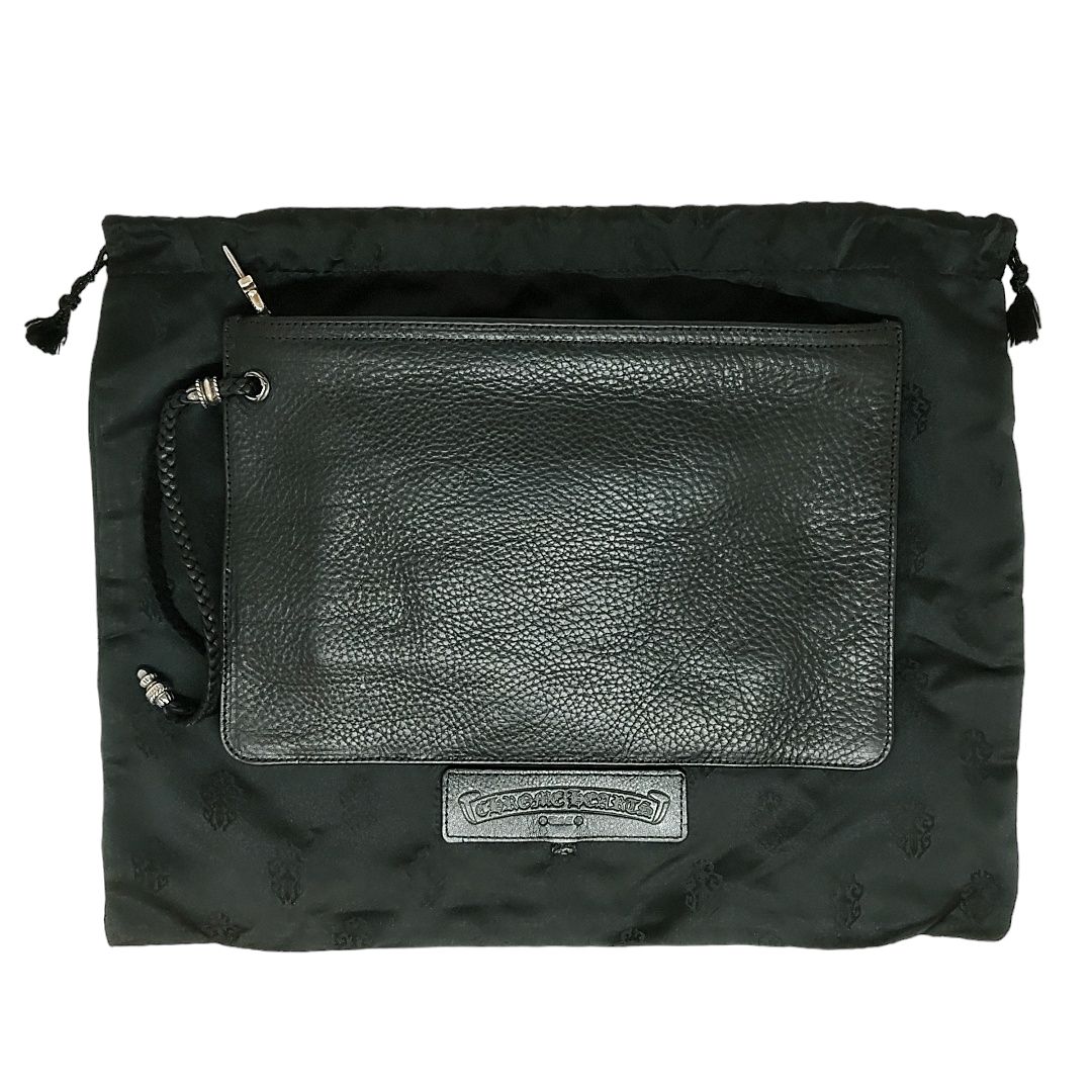 Chrome Hearts クロムハーツ Flat Plane Leather Clutch Bag クラッチバッグ F ブラック - メルカリ