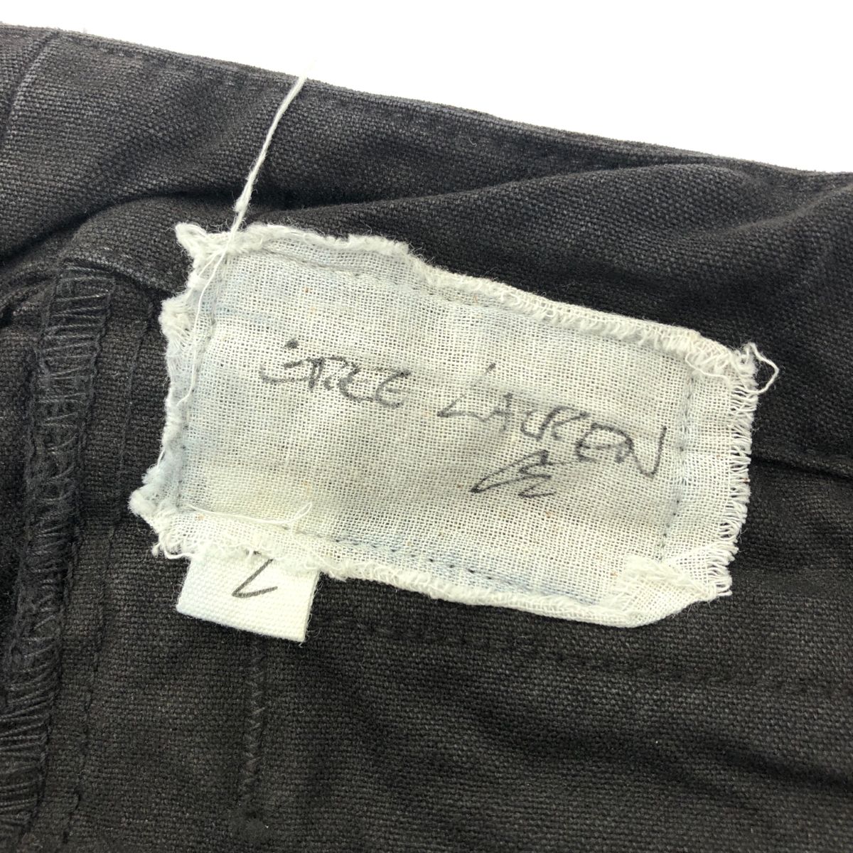 Greg Lauren グレッグローレン ブラッククロップドカーゴ パンツ