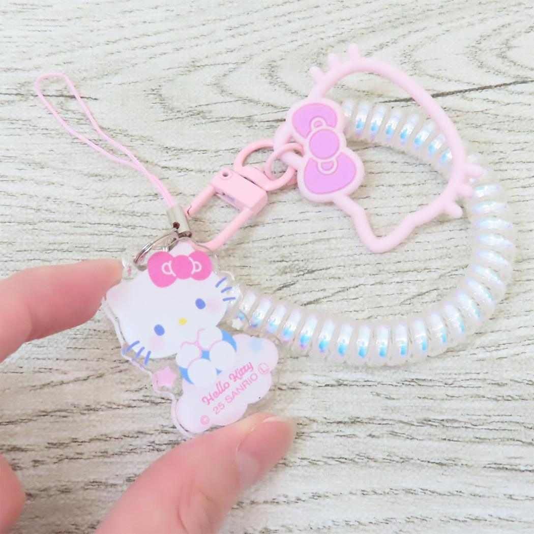 メール便】ハローキティ スマホアクセ マルチコイルストラップ