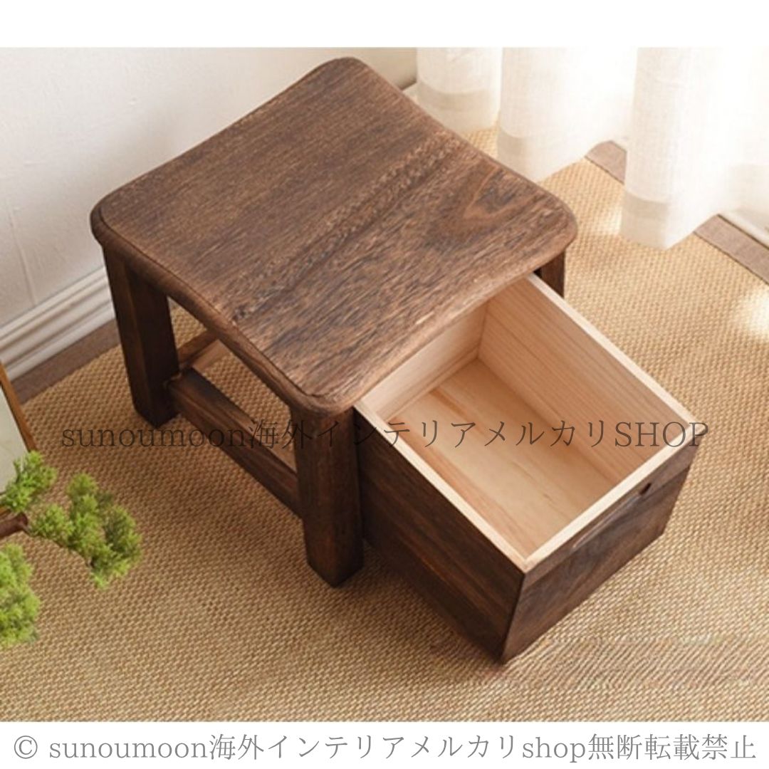 チェスト 引き出し付き ヴィンテージ スツール 椅子 収納 机 サイドテーブル コーヒーテーブル 木製 フットベンチ ナチュラル 北欧 おしゃれ シンプル 4-7
