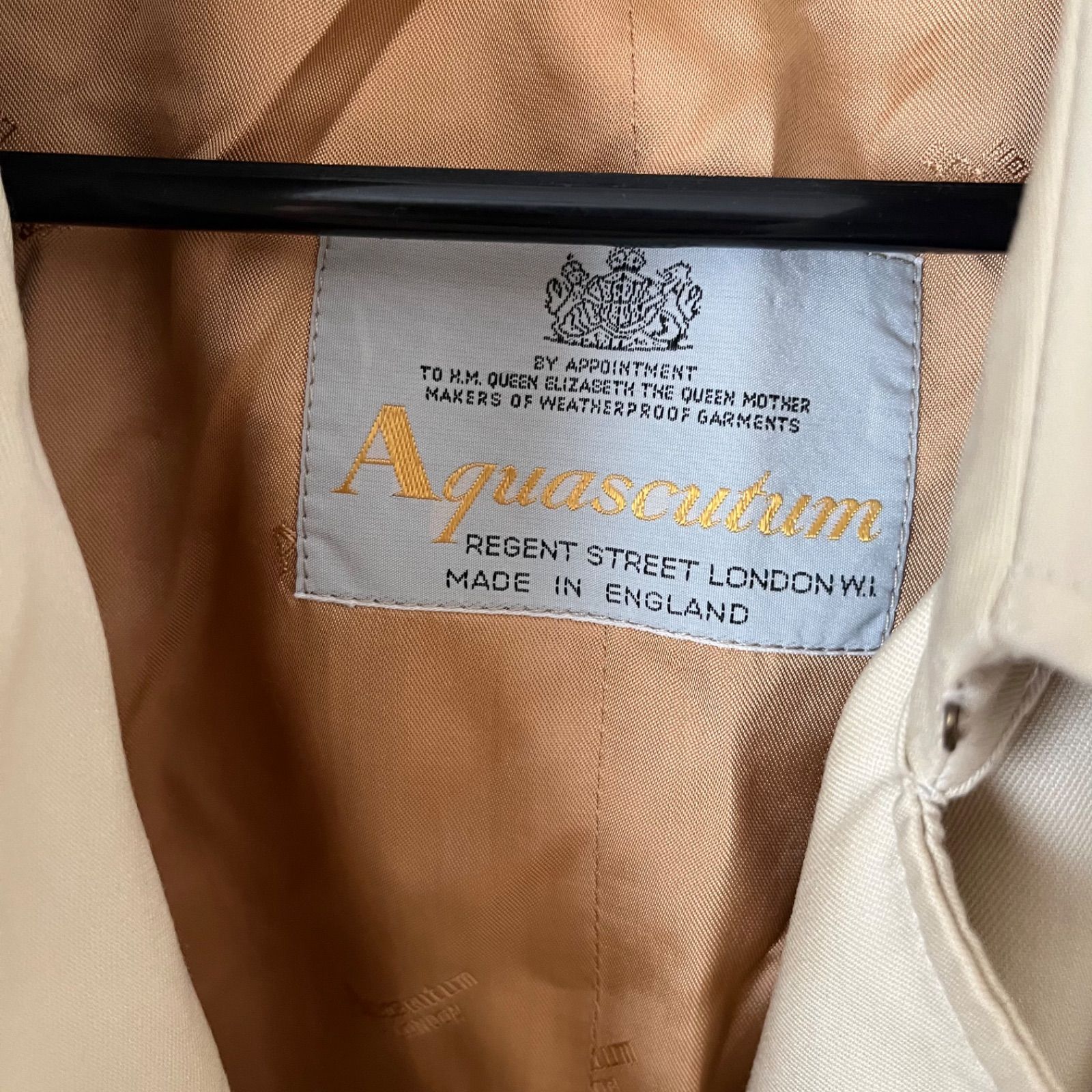 z936 AQUASCUTUM アクアスキュータム ベージュ ロング コート