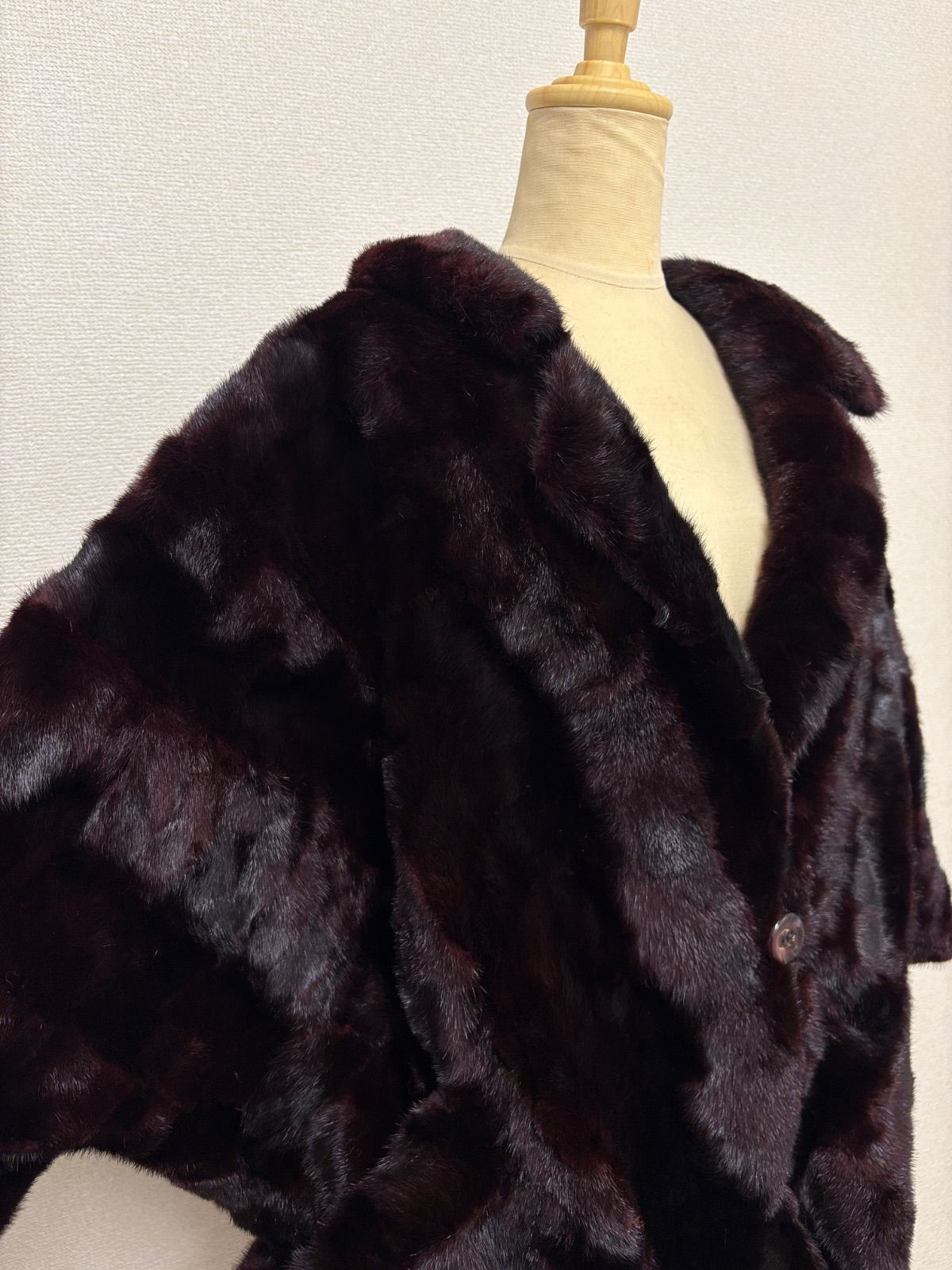 HARAJUKU MOTHER ミンクコート ドルマンスリーブ ワイン C25102622