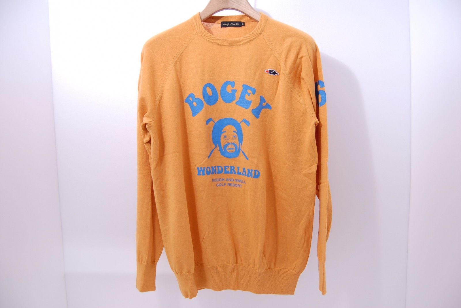coco 中古 ラフ＆スウェル rough&swell メンズ セーター L 黄色系 マスタード 長袖 クルーネック 中古 メンズ ラフ＆スウェル rough&swell セーター L 黄色系
