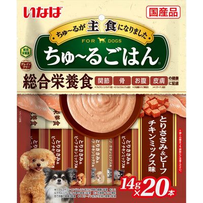 いなば ちゅーるごはん とりささみ＆ビーフ チキンミックス味 14g×20本入り 1ケース18袋