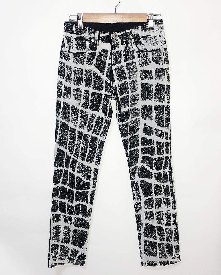 19ss マルジェラ two-tone ブリーチブラックデニム ジーンズ