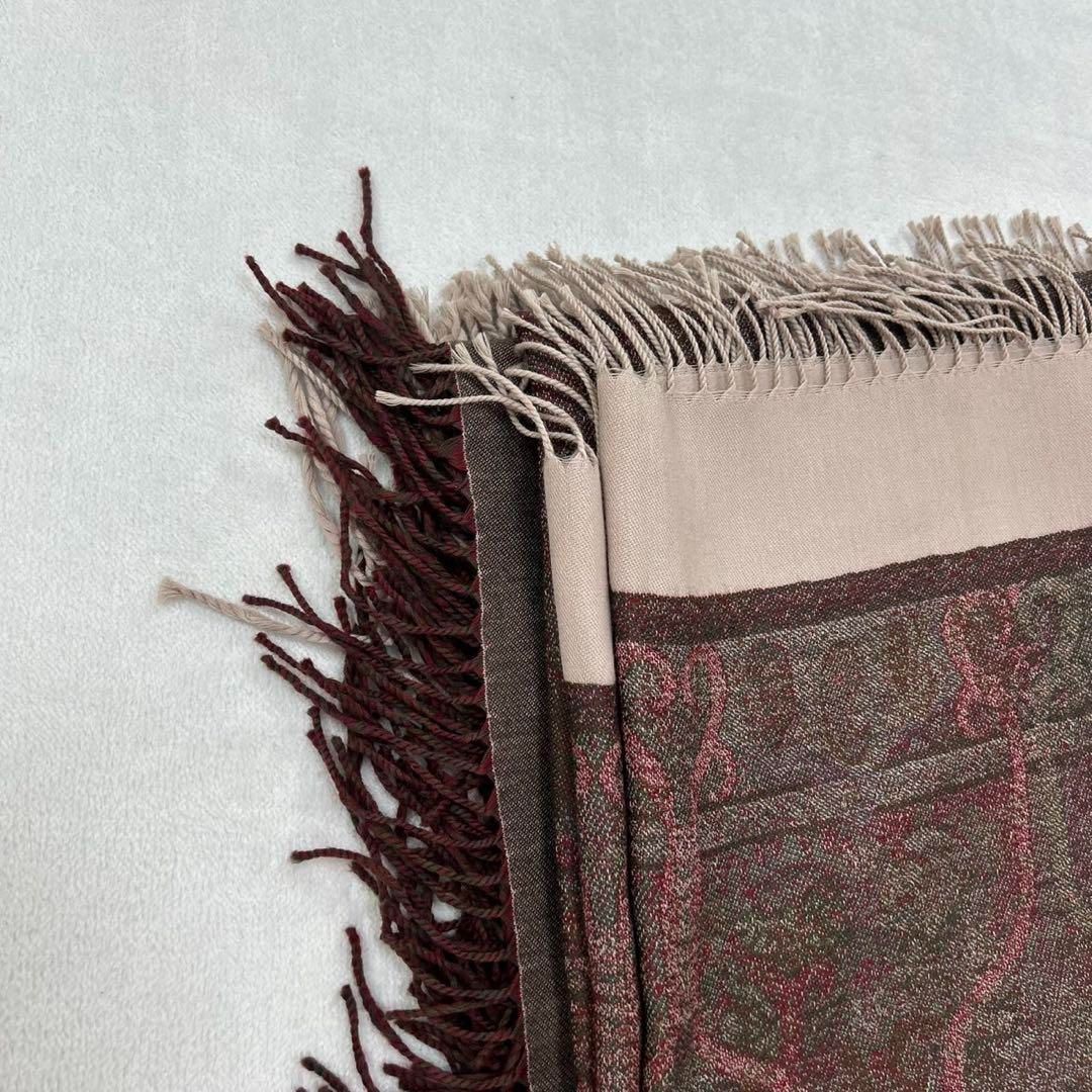 H622 美品 クリスチャンディオール フリンジ 大判 ストール レディース 美品 クリスチャンディオール フリンジ 大判 ストール