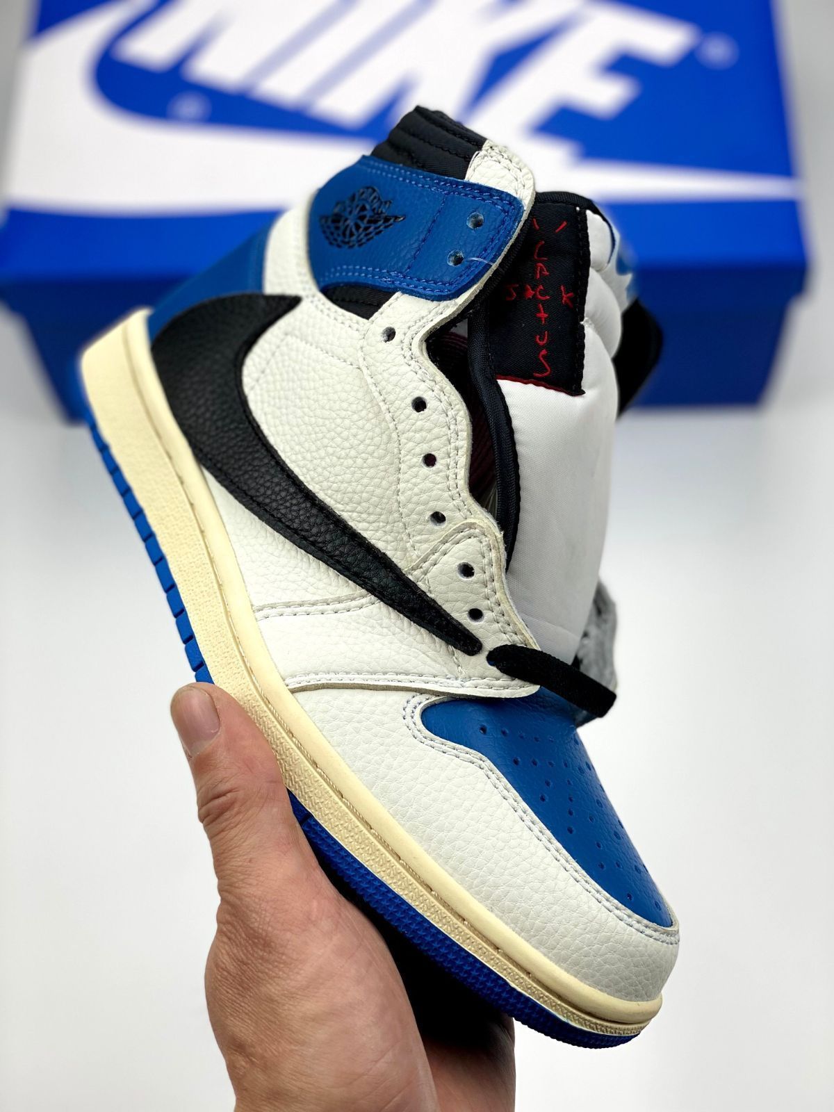 Travis Scott × Fragment × Nike Air Jordan 1 Retro High OG SP Military BlueDH3227-105