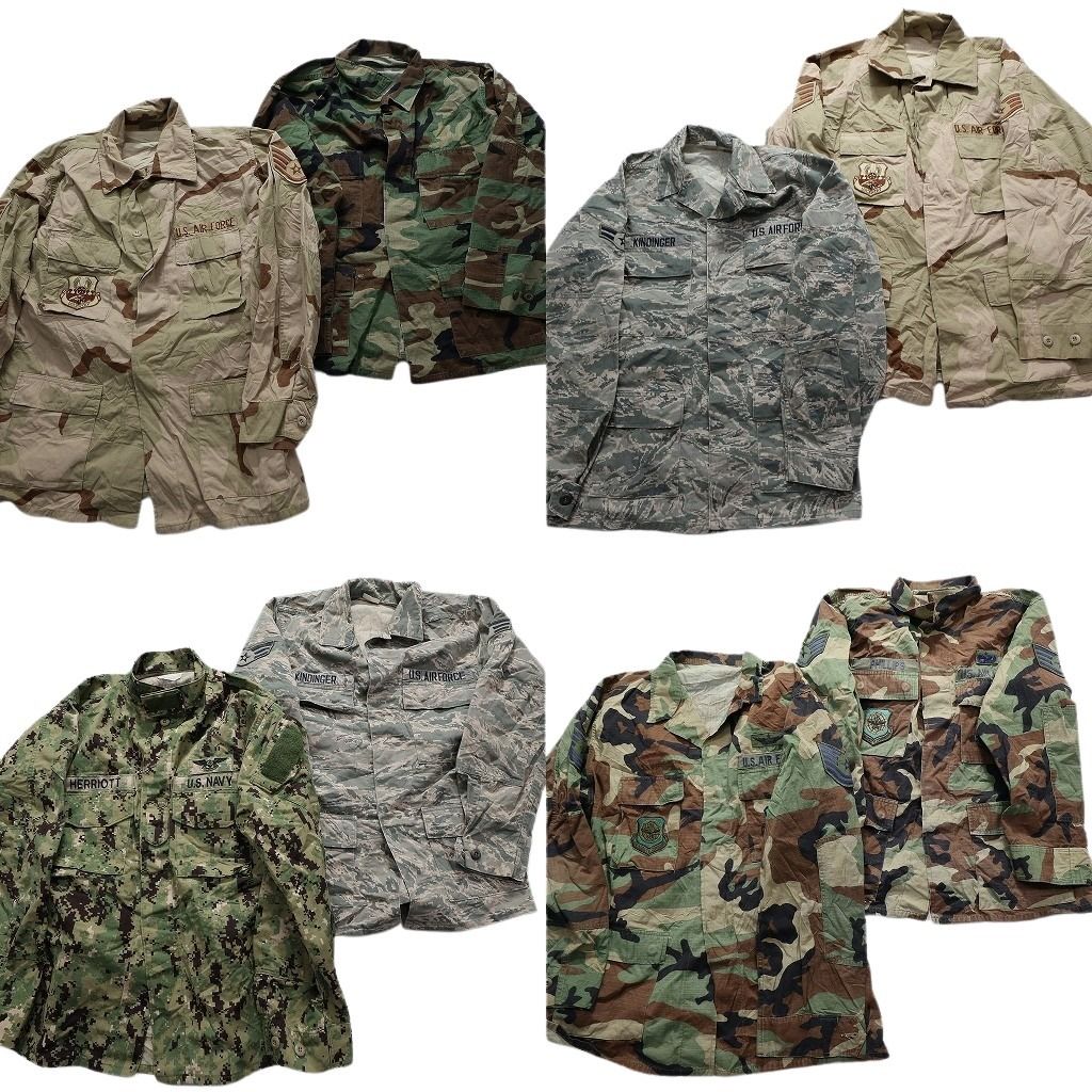 古着卸 まとめ売り 米軍実物 フィールドジャケット ミリタリー 8枚セット (メンズ Ｌ ) デザートカモ  デジカモ 中古 古着 MY6253