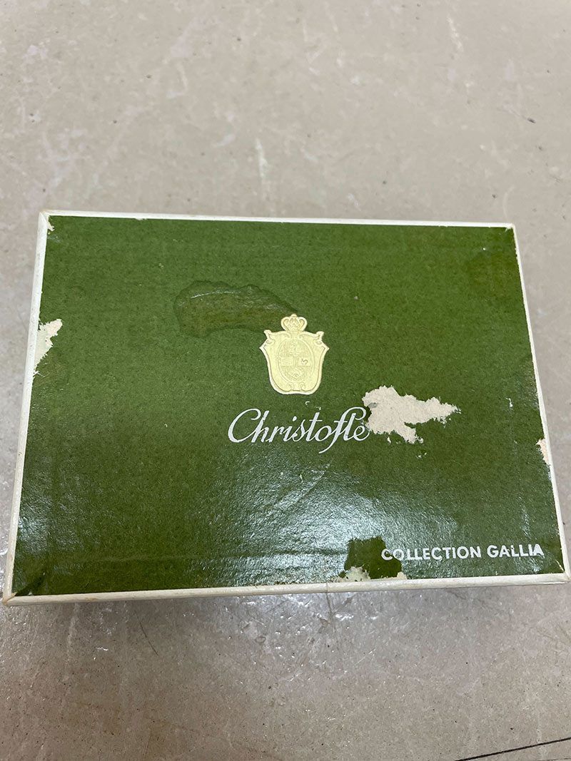 Christoful クリストフル 刻印あり カードホルダー カード立て ネームカード 葉 シルバー