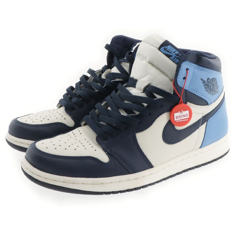 NIKE (ナイキ) AIR JORDAN1 RETRO HIGH OG OBSIDIAN UNIVERSITY BLUE 555088-140 エアジョーダン1 レトロ オブシディアン ハイカットスニーカー US11/29cm 555088-140