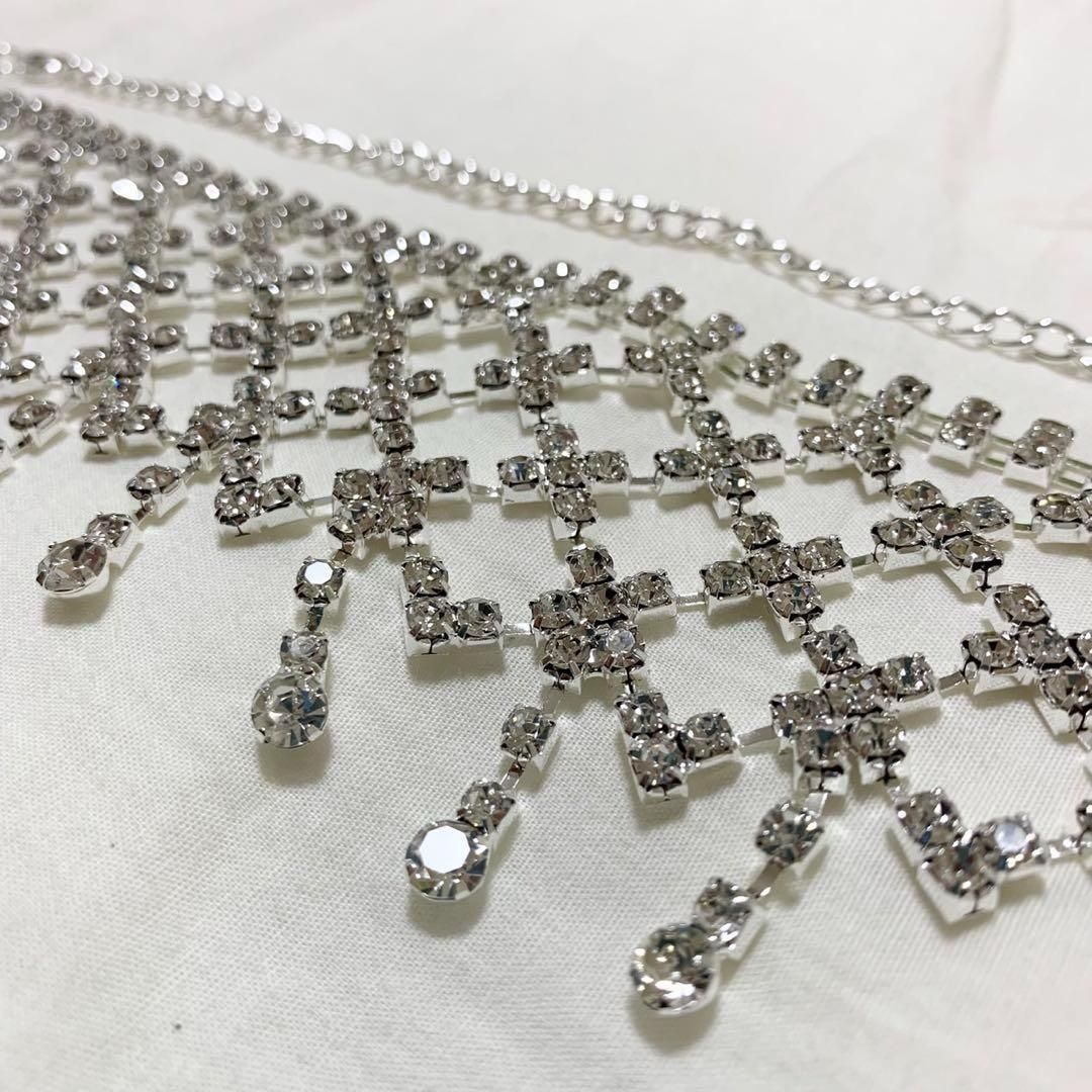 ラインストーンネックレス チョーカー 社交ベリーダンス カラフル