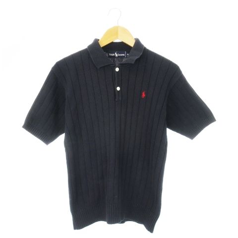 Ralph Lauren ネイビー ポロシャツ M ラルフローレン RALPH LAUREN ニットポロシャツ 半袖 リブ